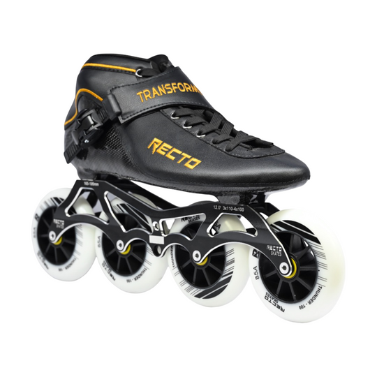 Recto Transformer Inline Speed Skate Black Charcoal