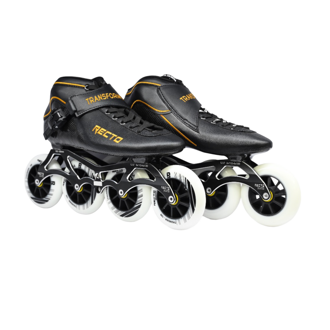 Recto Transformer Inline Speed Skate Black Charcoal