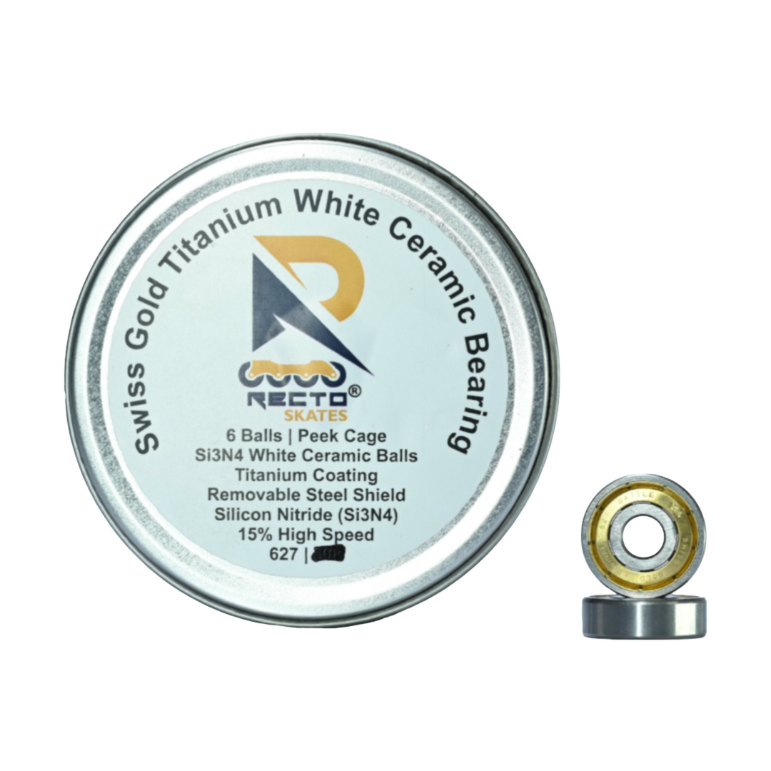 Swiss Gold White Ceramic Speed Bearing 627|608